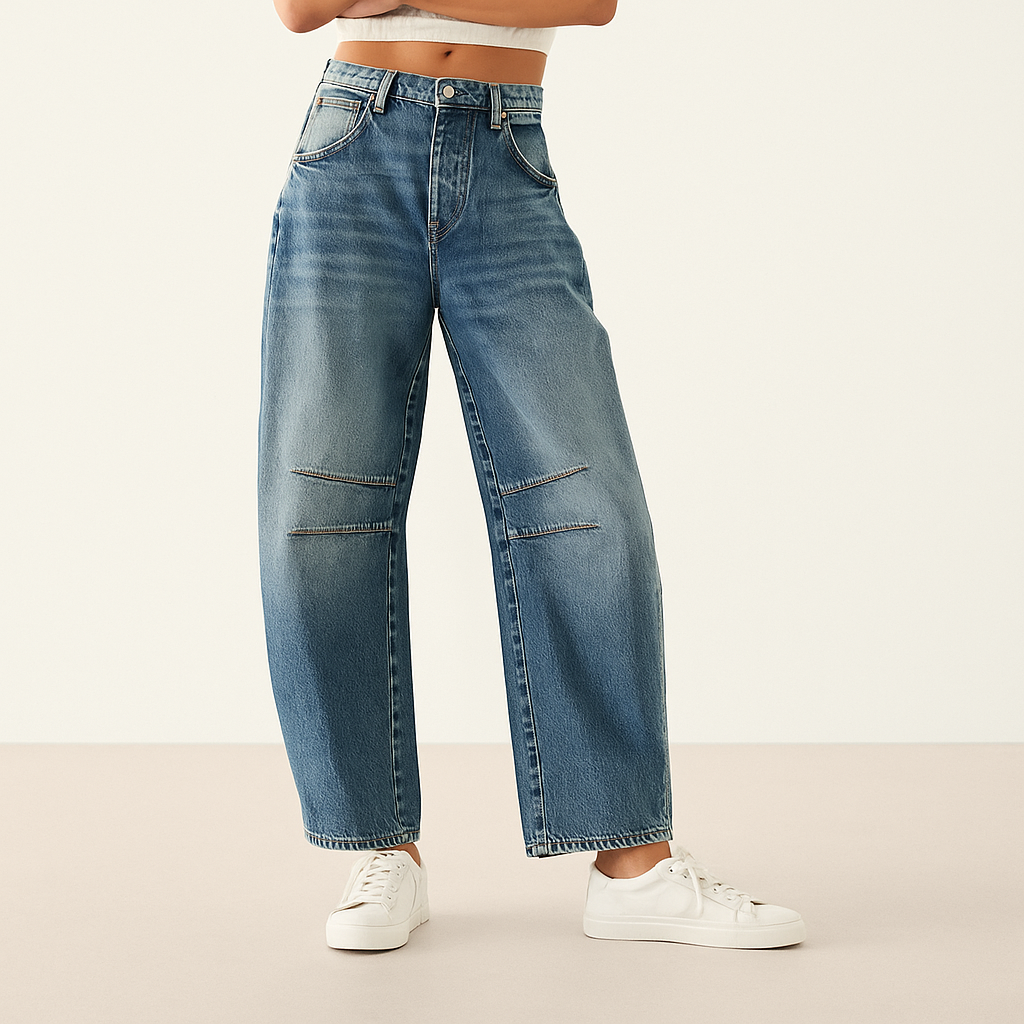 Petite Barrel Denim Jeans