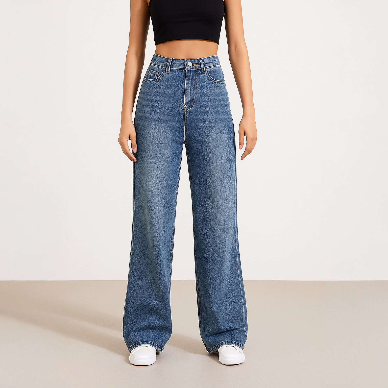 Petite Relaxed Fit Denim Jeans
