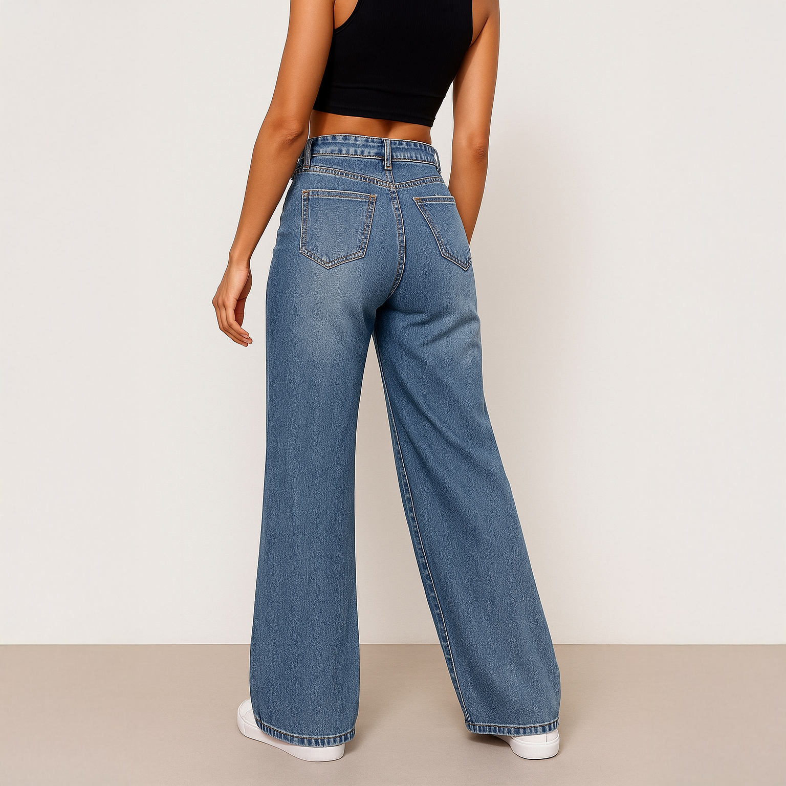Petite Relaxed Fit Denim Jeans
