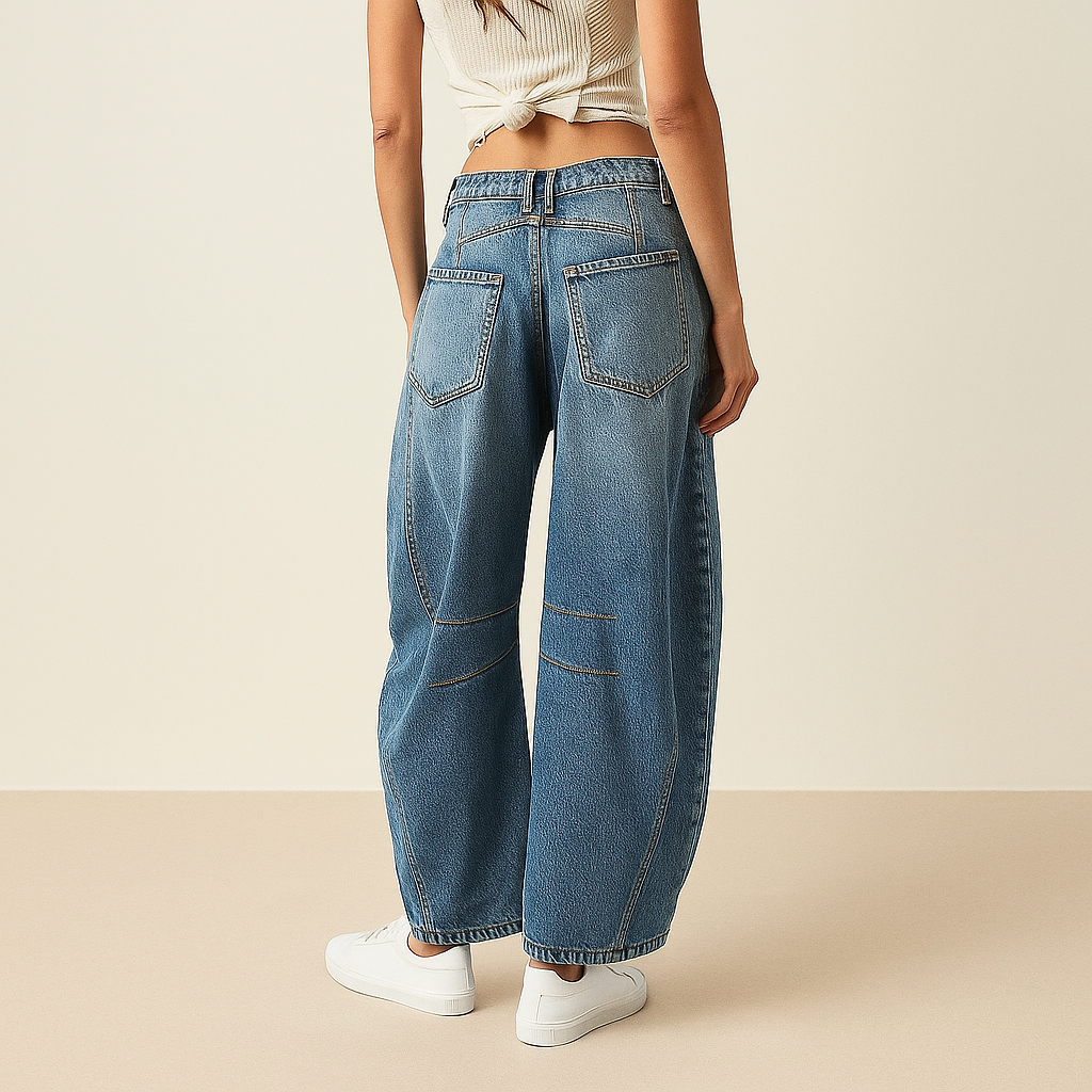 Petite Barrel Denim Jeans